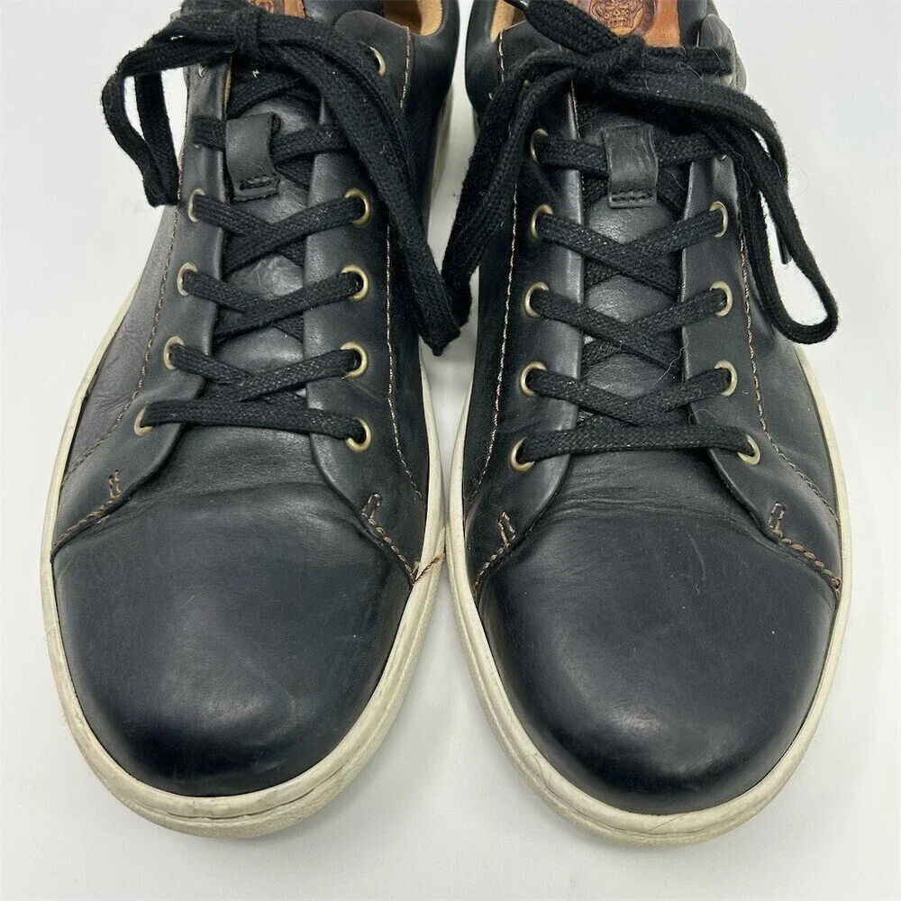 Born Allegheny Men's Sneakers Black Low Top Lace-Up Casual Shoes Size 10.5